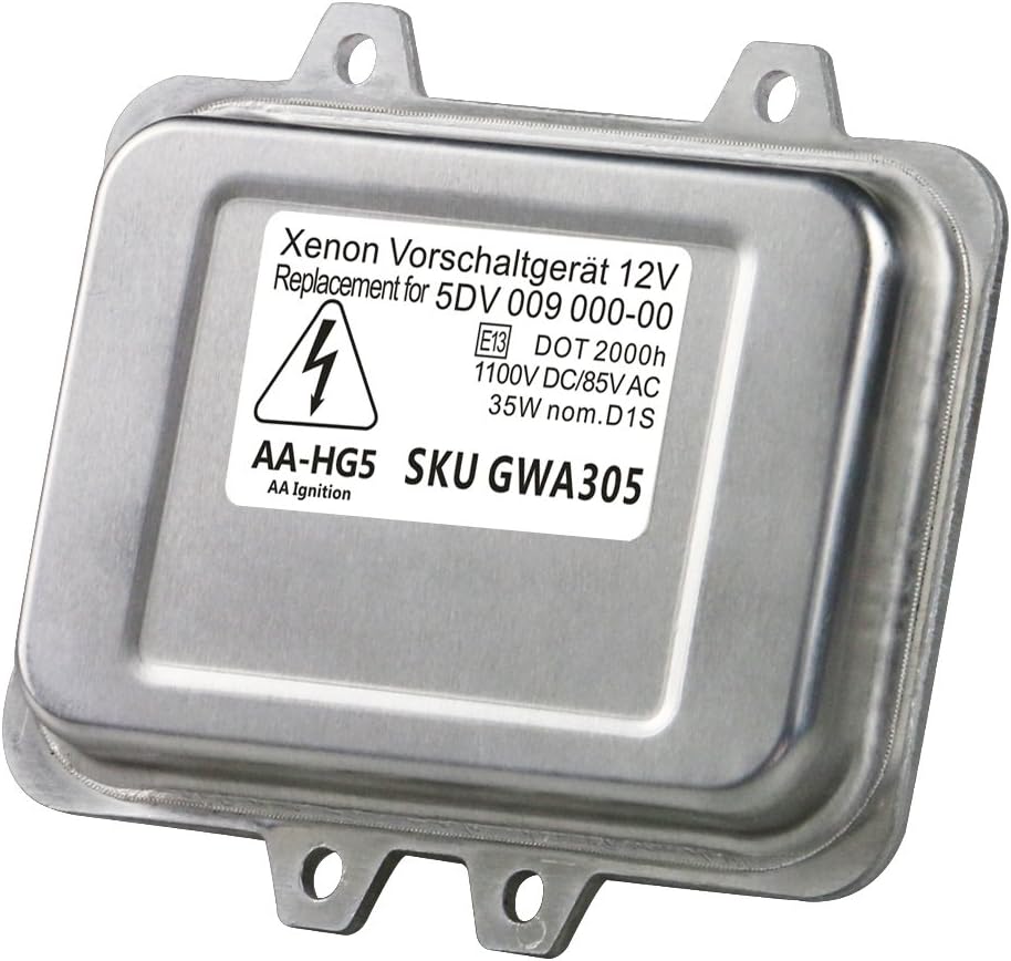 HID Xenon Headlight Ballast - Replaces 12767670, 15782392 - Compatible with BMW, Chrysler, Volkswagen, Mercedes-Benz Vehicles & More - Town and Country, Escalade, 525i, 545i, X5, 750i, MKZ, Zephyr
