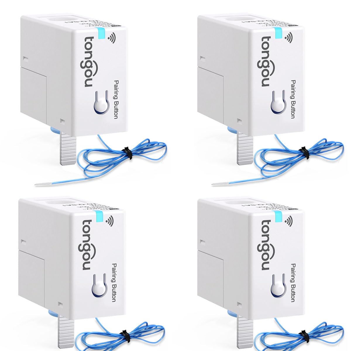 TONGOU 4 PCS Misuratore di energia WIFI Smart life, Ripristino dei consumi ed esportazione dei dati, accessorio del contatore elettrico di vita intelligente (50A/ 100~240vac)