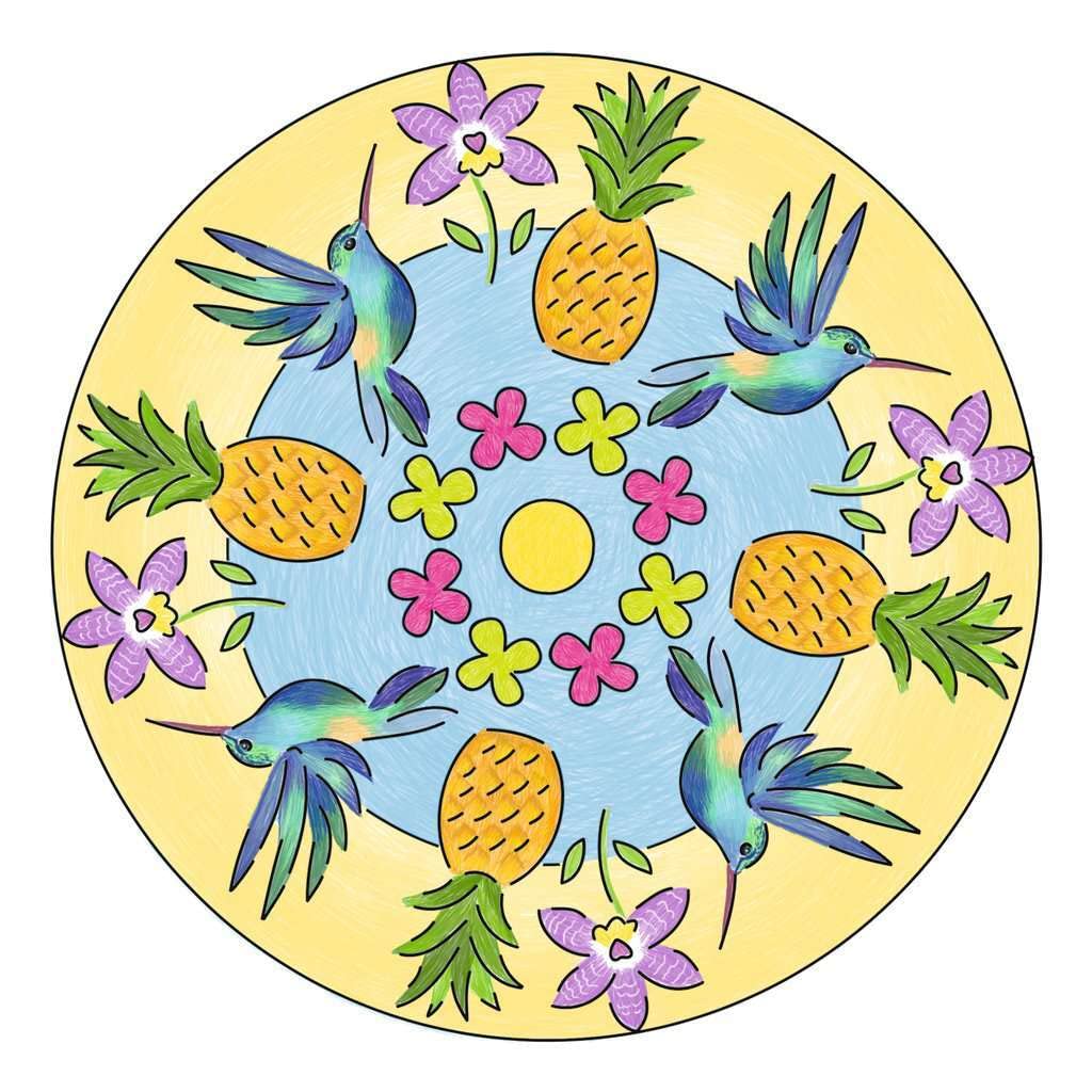 Ravensburger - Mandala Midi Flamingo e Friends 28518