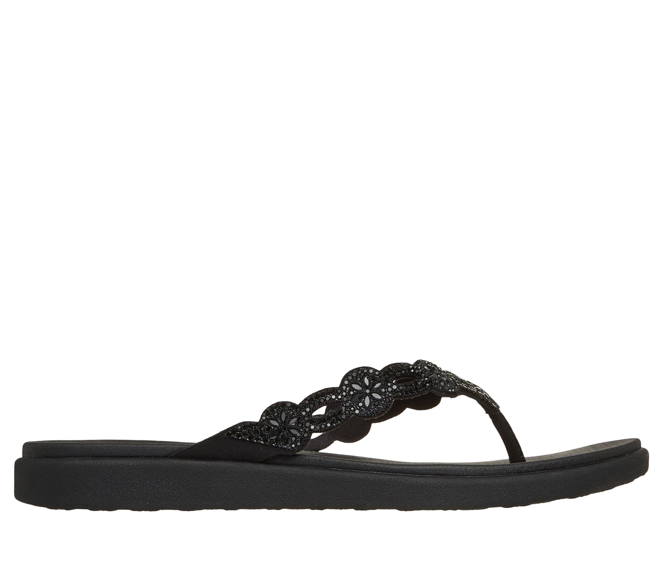 Skechers Meditation Luxe - Rhinestone Laser Cut Sandale plateFemme