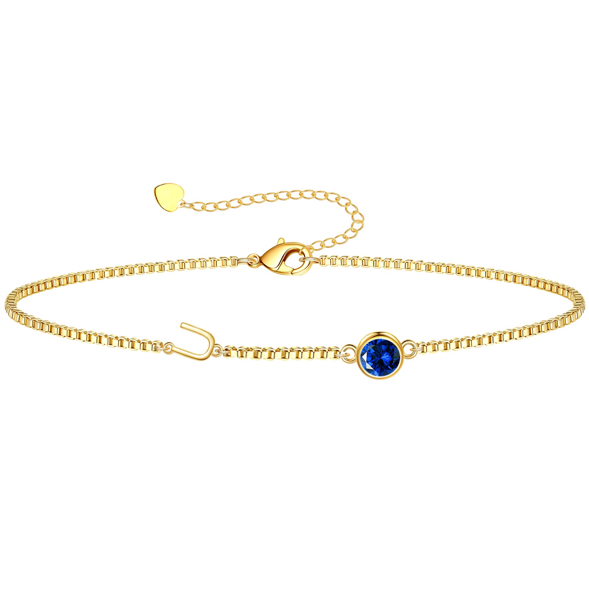 Birthstone Bracelets for Women, Initial Bracelet Teen Stocking Stuffers Birthday Gifts for Teen Girls Initial Bracelet Trendy Letter A-Z Dainty Bracelet 21st 30th Mom Birthday Gift Birthstone Jewelry