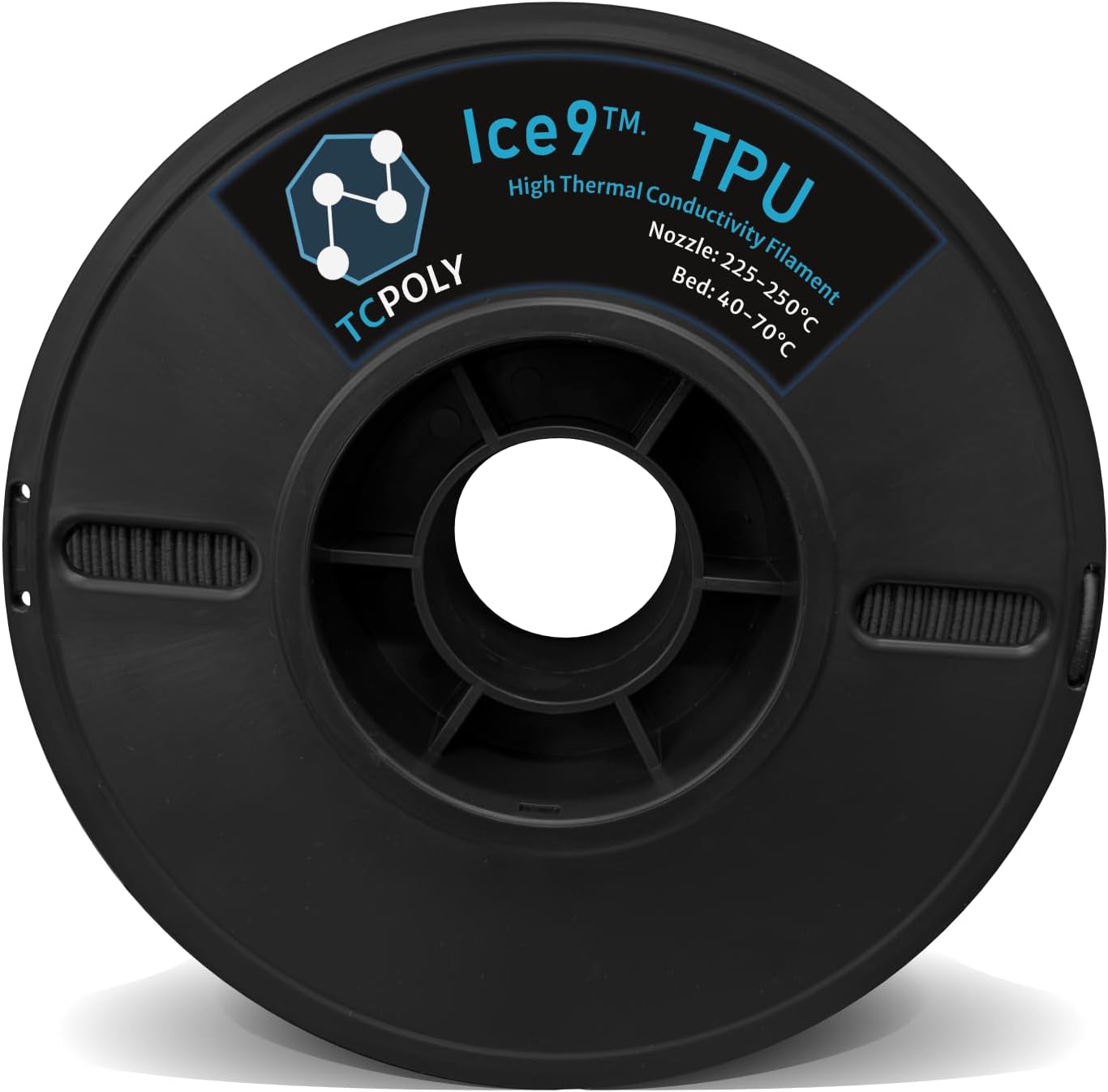 TCPoly Ice9 TPU 95A Thermally Conductive Carbon Graphite Flexible 3D Printing Filalment (1.75, 1000g)