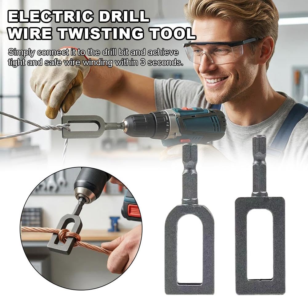 Attorcigliatore per filo di ferro con gambo esagonale 1/4 pollice 6 mm multifunzionale