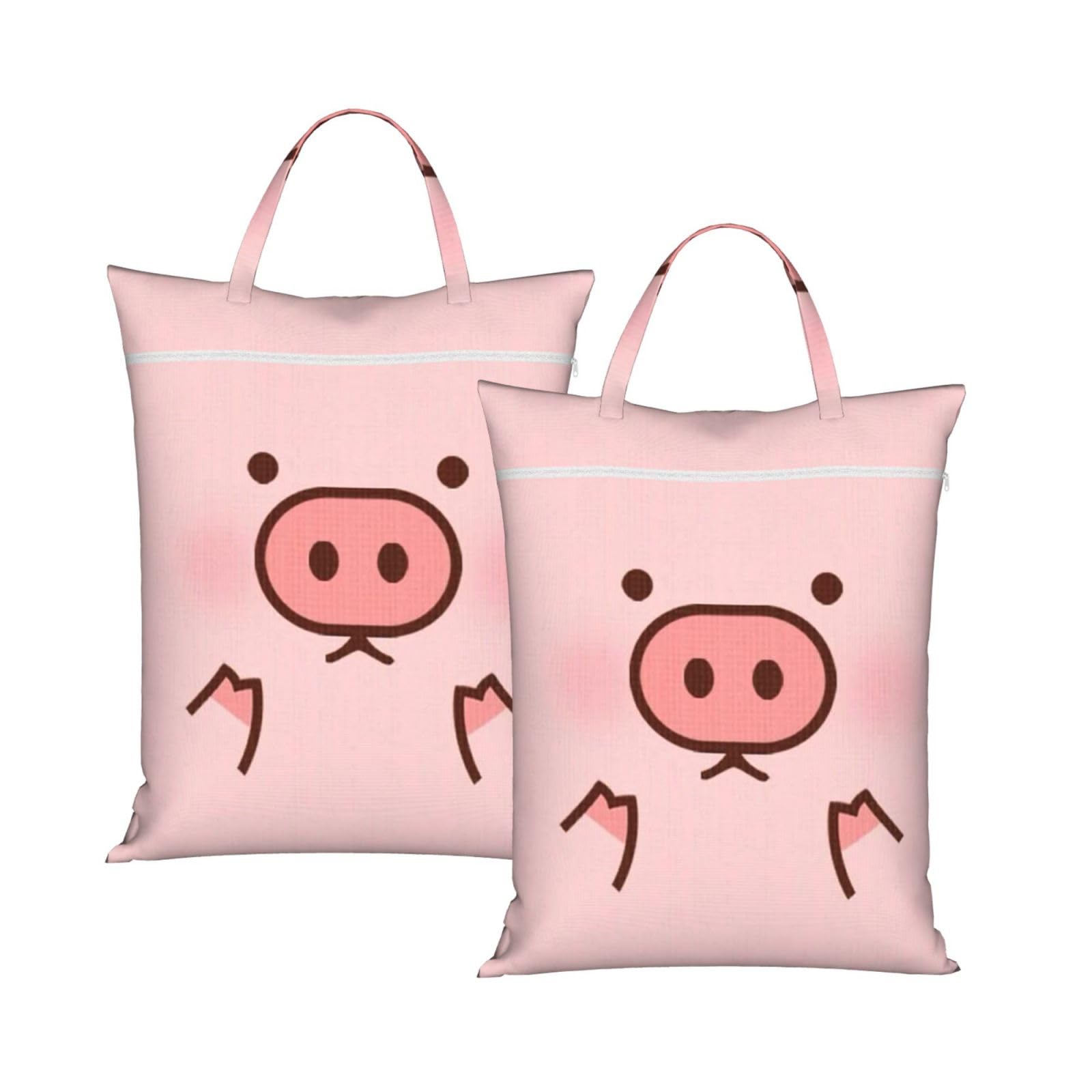YFSGDLBN Cute Pig printed Travel dirty laundry bag clothes pack Storage Basket Bag