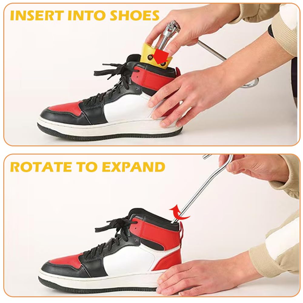 Arboles de zapatos para estirar zapatos, longitud y ancho ajustables para hombres y mujeres, Amarillo, Talla única