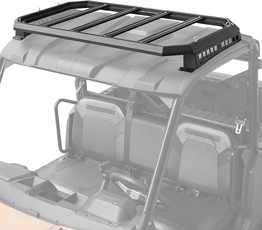 KEMIMOTO UTV Roof Rack Compatible with Polaris Ranger XP 1000/Ranger 1000 (2-Seat), Heavy-Duty Aluminum Roof Brackets, Super Load-Bearing Capacity, Offers Extra Cargo Space for Storing Farm Tool