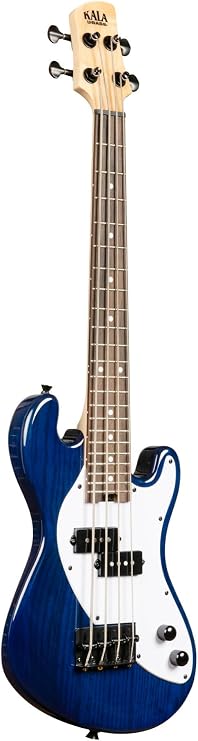 Kala U-Bass Solid Body 4-String Sapphier Blue Fretted with Bag
