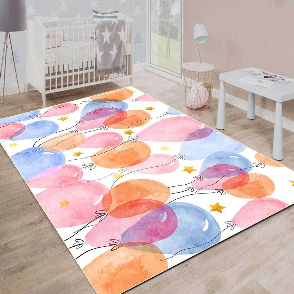Tapis de Chambre d'enfant Marelle Mignon Gorille Rose Gris, Chambre, Salle de Jeux, Jeux familiaux.-60x180cm