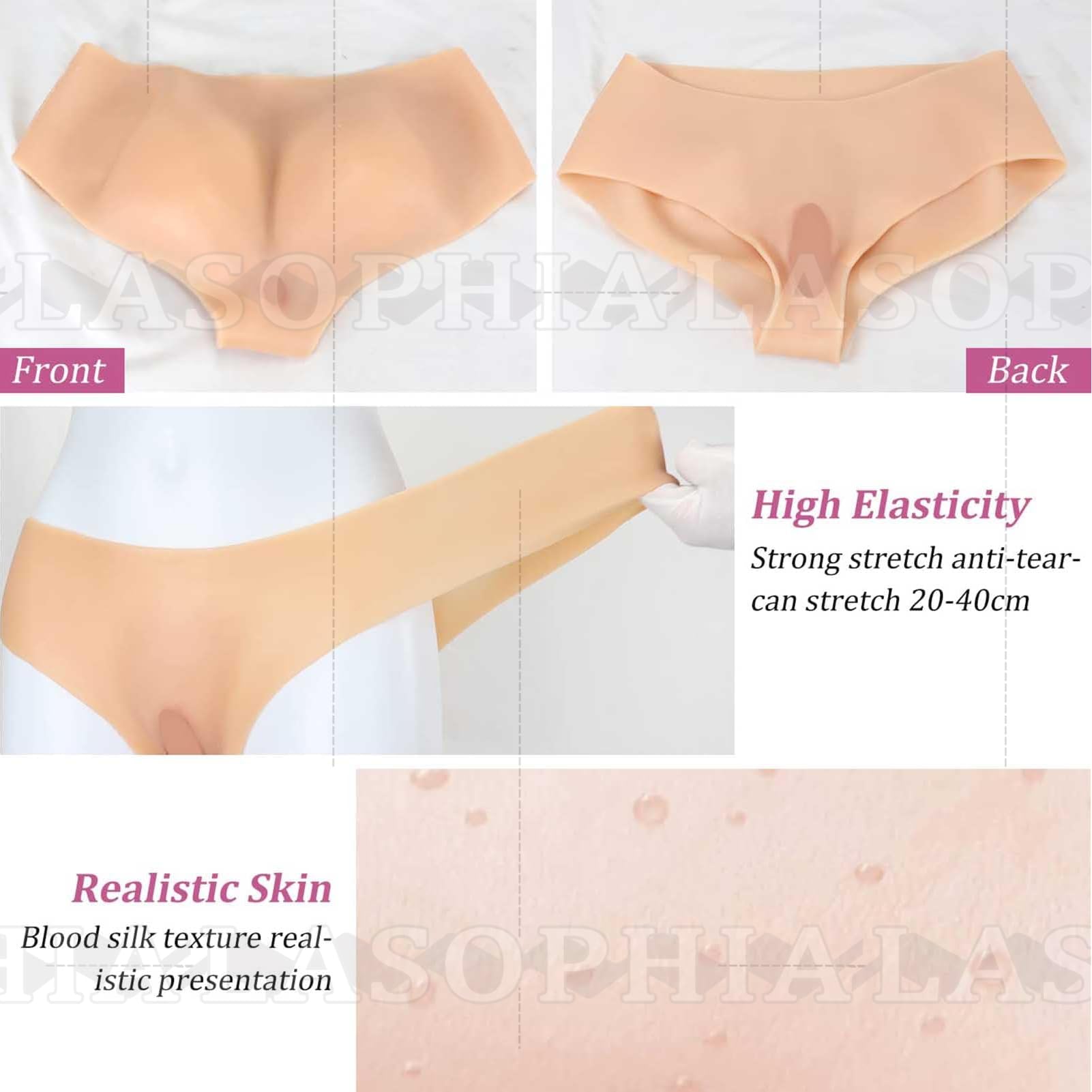 Mutandine A Triangolo in Silicone da Donna,Modellatore del Corpo,Controllo E Push-Up,Slip Che Sollevano I Fianchi,Lingerie Nascosta per Crossdresser