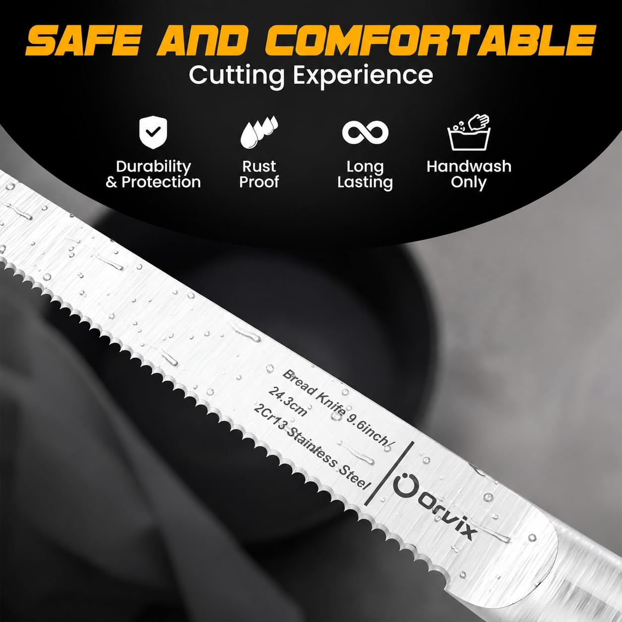 Razor Sharp Bread Knife - Slice Like a Pro -4