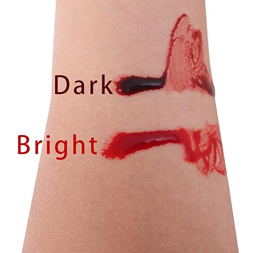 Miniatura 5 de MEICOLY Sangre de chorro de 1.06 onzas, sangre falsa realista segura, sangre falsa comestible, sangre líquida de Halloween para ropa, teatro,