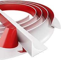 ESUFEIR Peel & Stick Silicone Quarter Round Molding Trim - Flexible U-Shape 118" Shoe Molding for Baseboards, Floors, Bathrooms & Kitchens