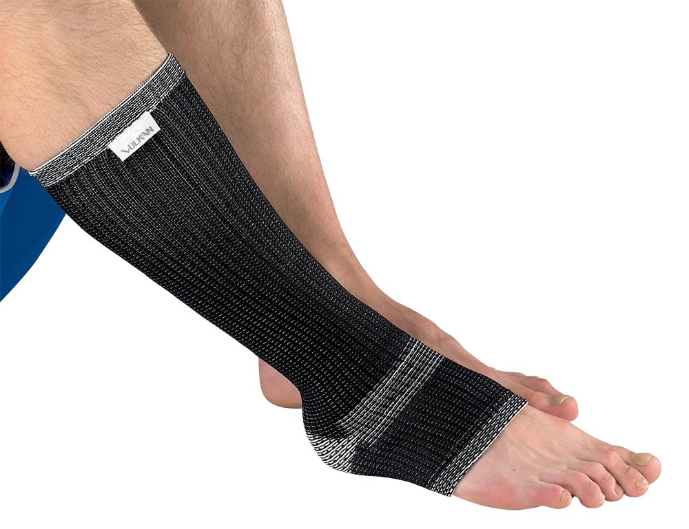 VulkanAdvanced Elastic Calf & Shin Support, Comfortable Calf Sleeve, Relieves Discomfort From Calf Strains and Shin Splints, Anti-Bacterial Breathable Fabric, Improves Blood Circulation, Large
