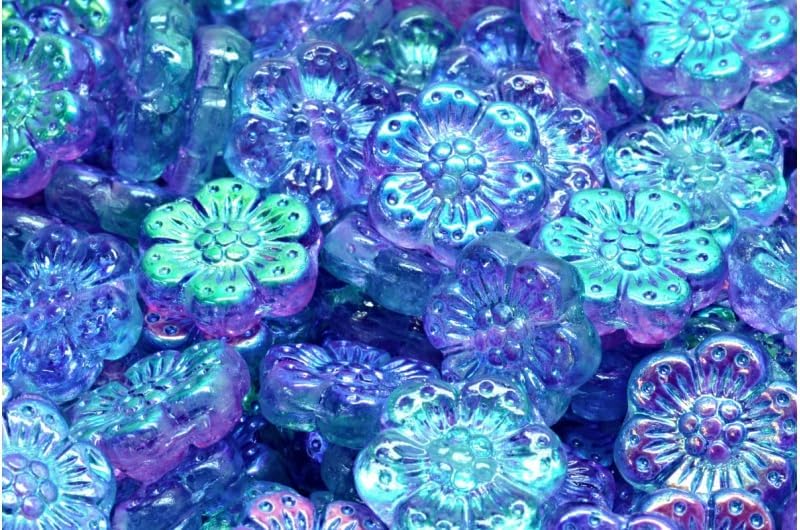 Outlet 10 Grams Mini Tulip Beads, 16 x 11 mm, Pink Pink Lined (07724-54321), Glass, Czech Republic