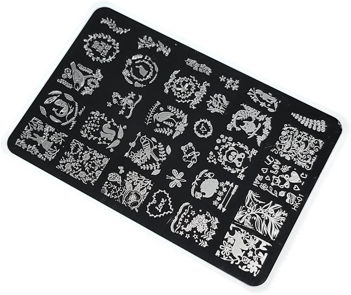 Nail Art Stamping Baskı Plakası Büyük Boy XL HK01