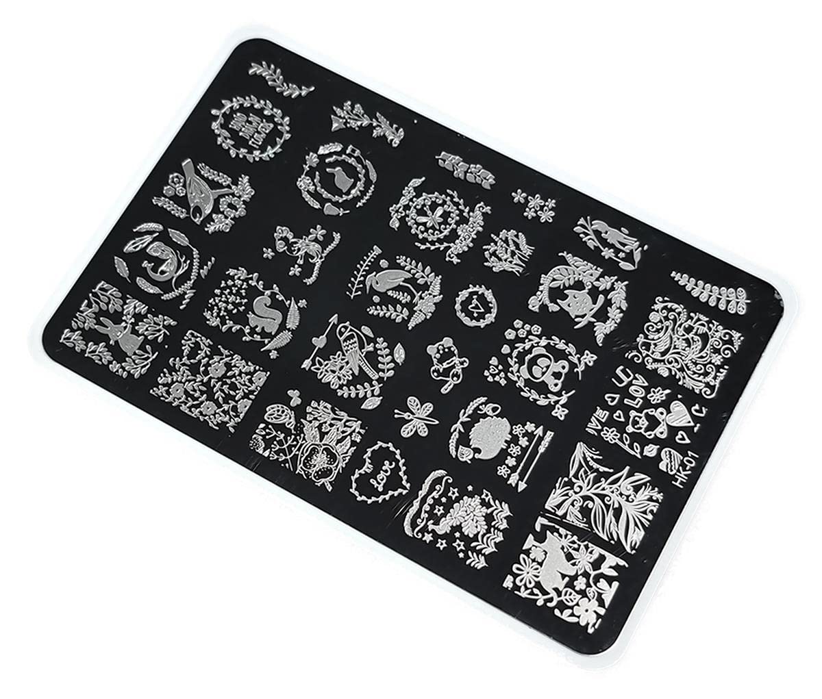 Nail Art Stamping Baskı Plakası Büyük Boy XL HK01