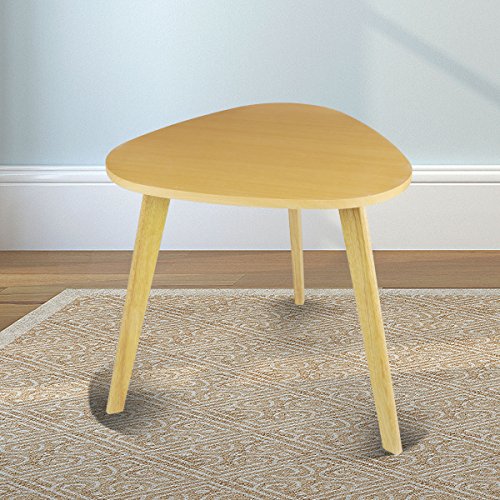 Magshion Modern Modern White Triangle Top Nesting Tables Living Room Side End Tables (Nature)