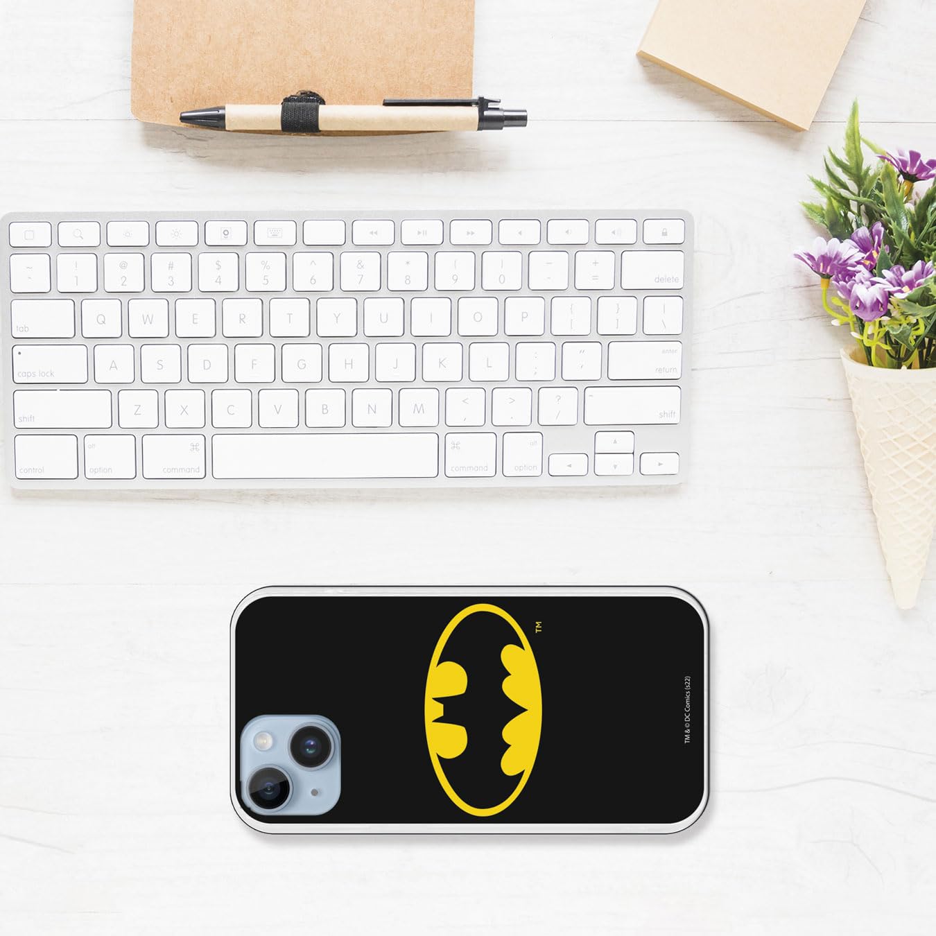 Personalaizer Custodia flessibile di colore nero compatibile per iPhone 15 Pro MAX di Batman Personalaizer Custodia flessibile di colore nero compatibile per iPhone 15 Pro MAX di Batman
