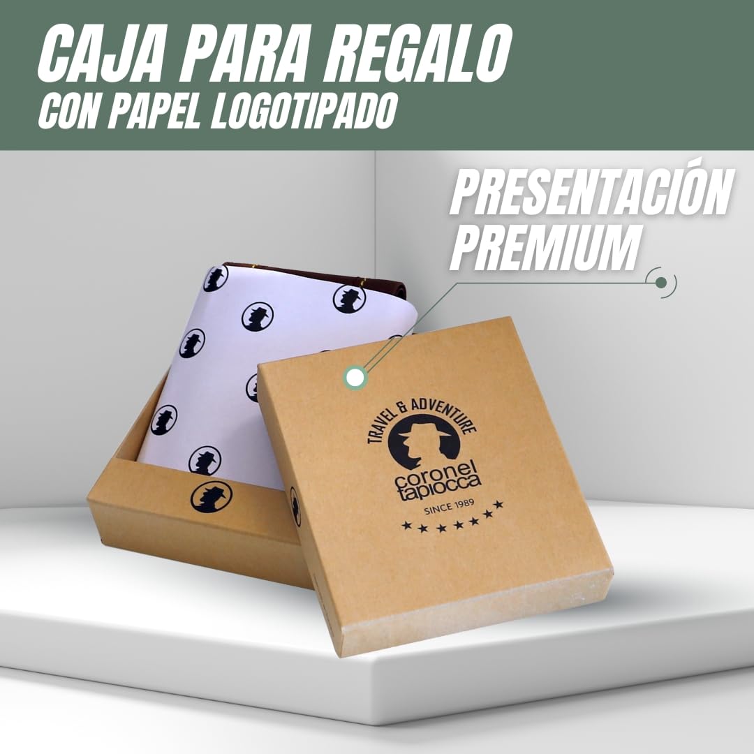 Coronel Tapioca - Carteras para Hombre de Piel - Cartera Hombre con Monedero - Monedero Hombre Casual - Cartera Tarjetero Hombre Gran Capacidad
