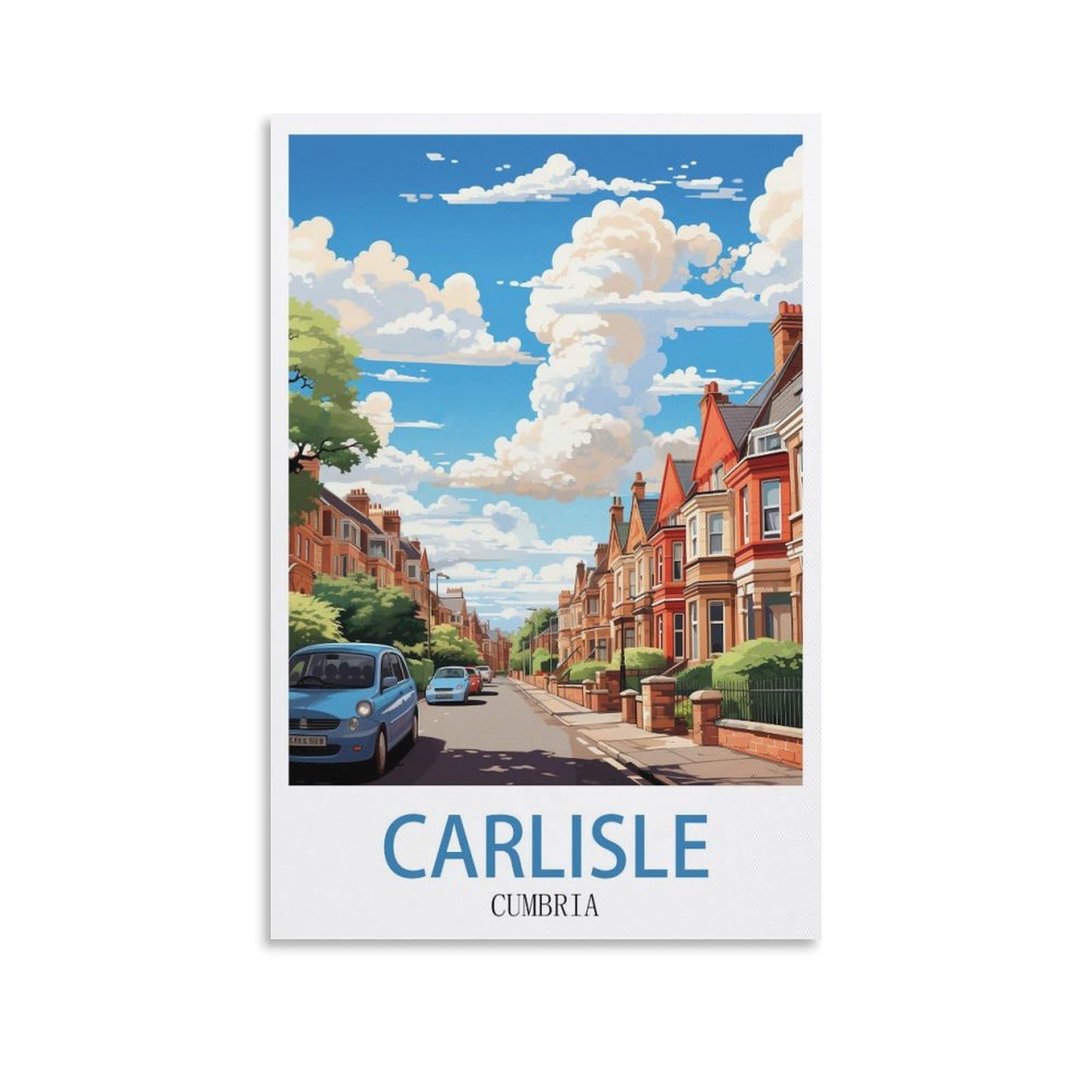 EZMLFA 5D Diamond Art Kits for Beginner,Carlisle Cumbria Crystal Rhinestone Embroidery Craft Kits for Home Wall Decor Gifts, 40x50cm