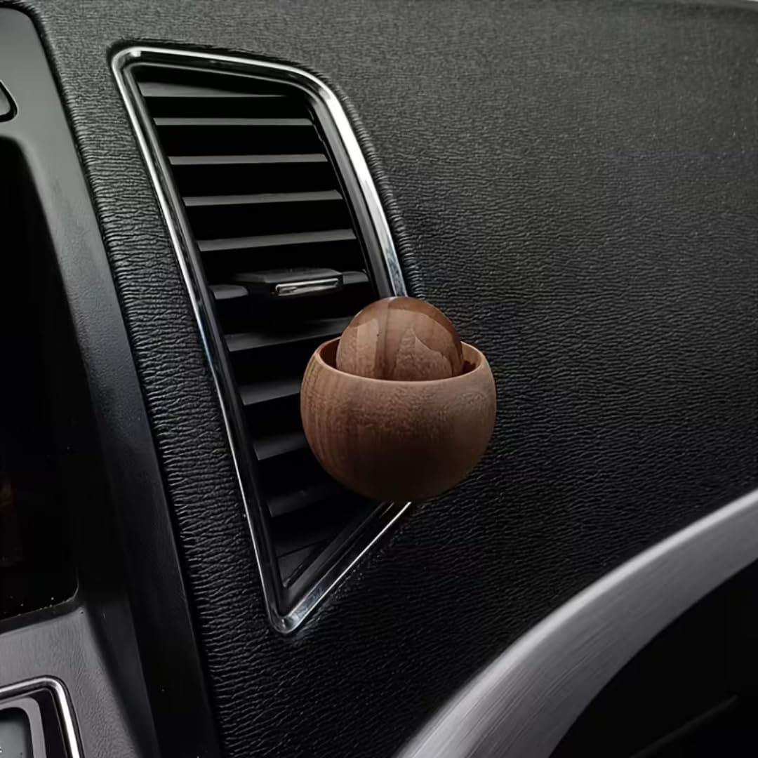 HMHGIKF Walnut Car Air Freshener for VW Touareg MK3 CR 2018-Present, Aesthetic Wood Vent Decor & Essential Oil Diffuser. Reusable Auto Interior Accessories