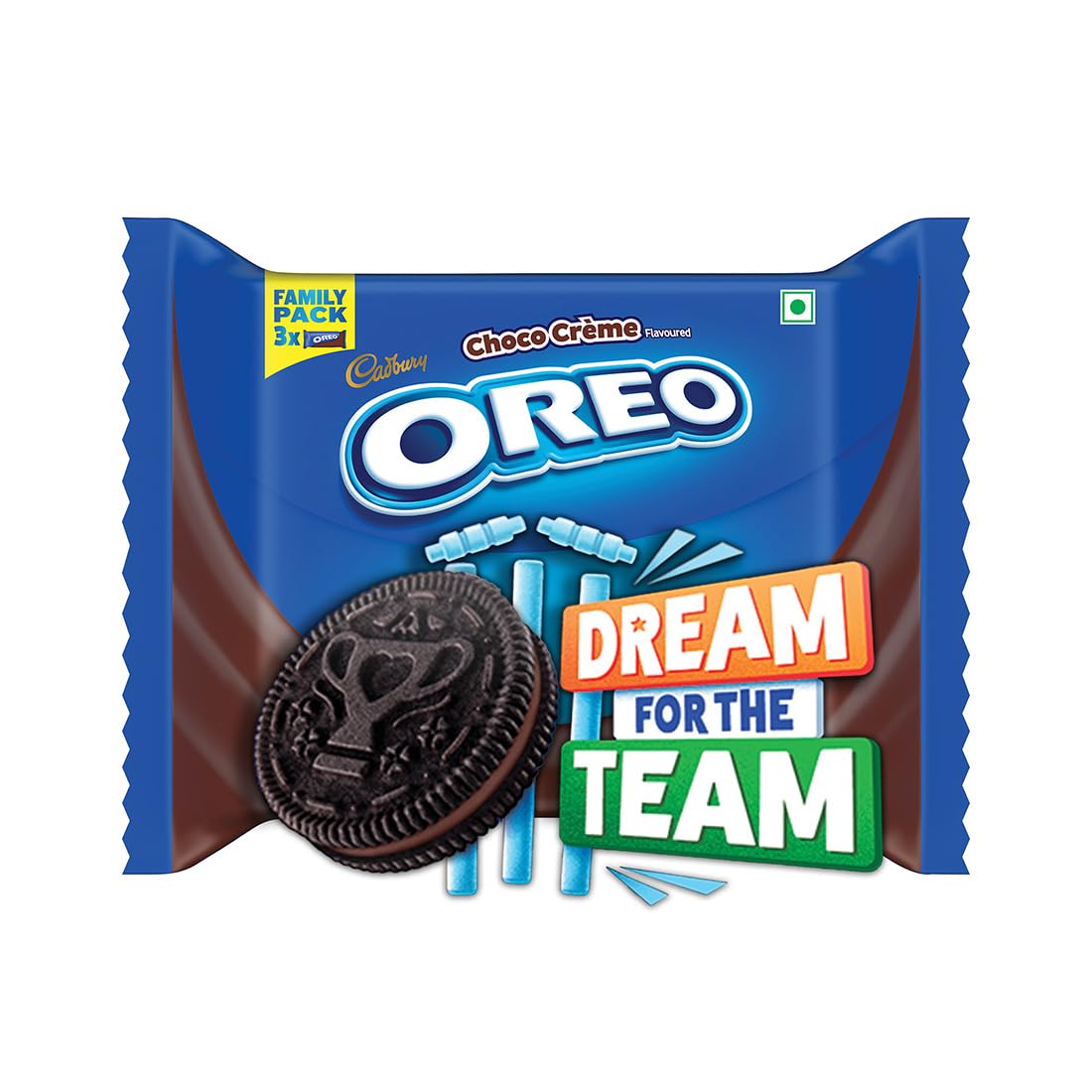 Cadbury Oreo Chocolate Flavour Cream Sandwich Biscuit Family Pack, 275.55 g