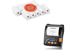 MUNBYN 58mm Thermal Paper Rolls for Wireless Bluetooth Printers (10 Rolls)