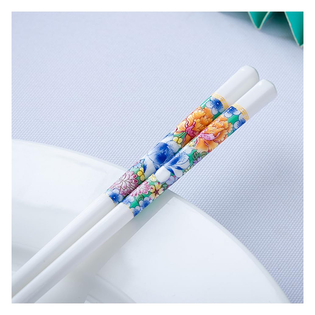 Baguettes chinoises en porcelaine fleurie pour vos soirées sushis