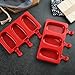 Mirenlife 3 Cavities Silicone Popsicle Molds with Lid, BPA Free Homemade Ice Cream Bar Mold Ice Pop Molds DIY Cakesicle Molds Silicone with 50 Wooden Sticks, Set of 2 (Oval)