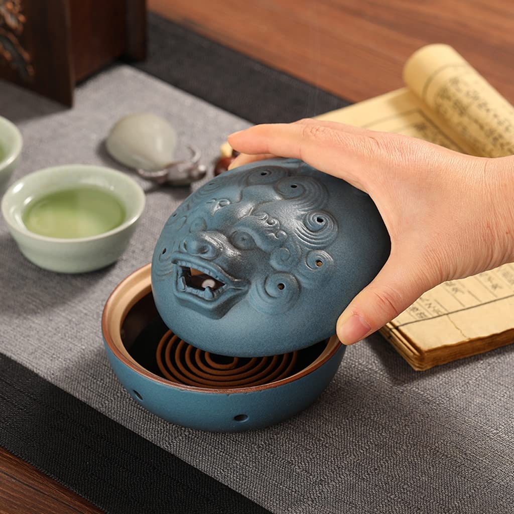 Quemador de Incienso Pixiu Horno de Incienso hogar Interior cerámica decoración Creativa Ceremonia del té Incienso sándalo Incienso de Madera de agar Quemador de Incienso en Cascada