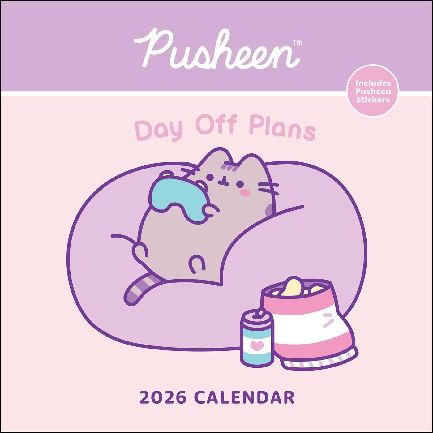 Pusheen 2026 Wall Calendar: Day Off Plans