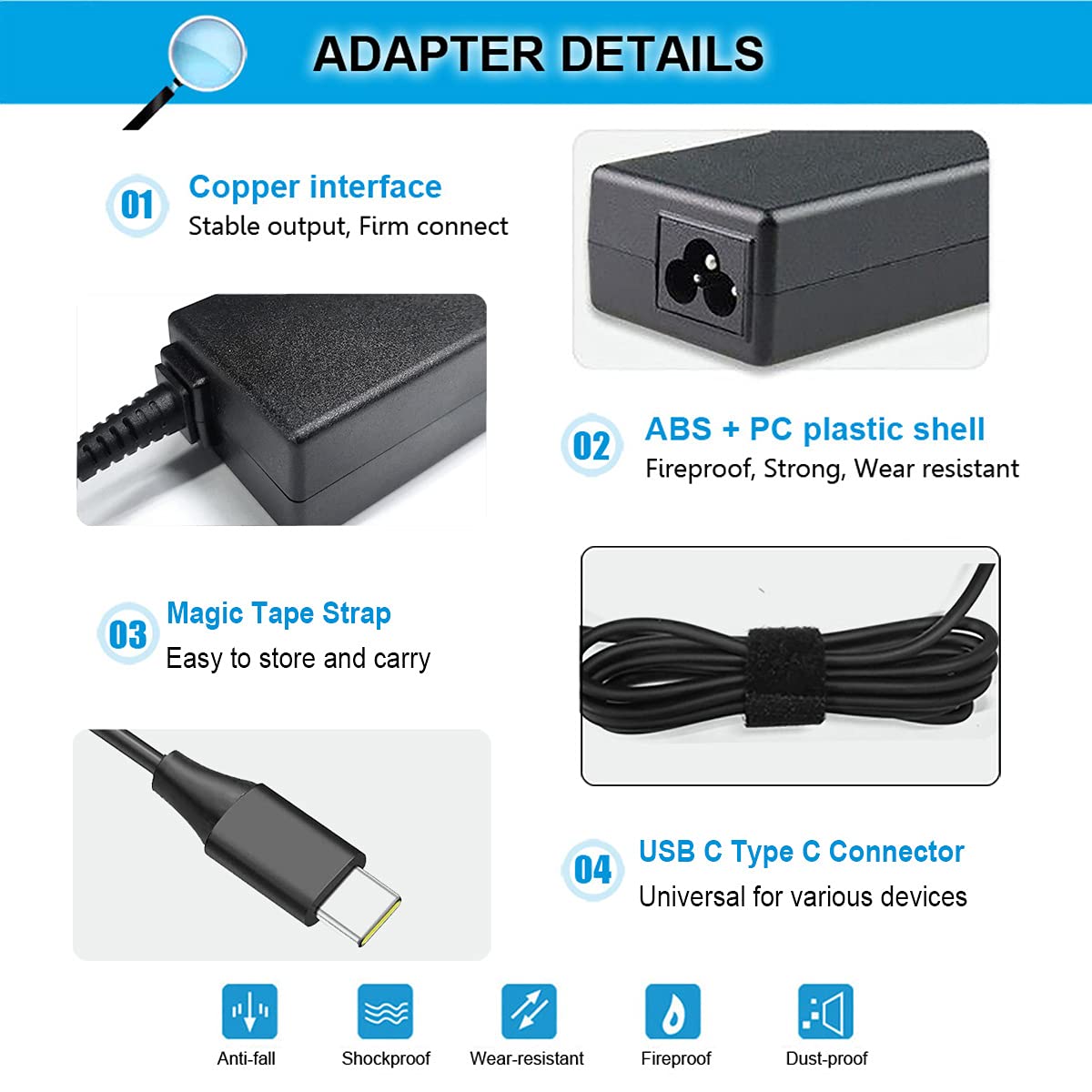 Amazon.com: 45W USB-C Type C Charger Adapter for Acer Chromebook