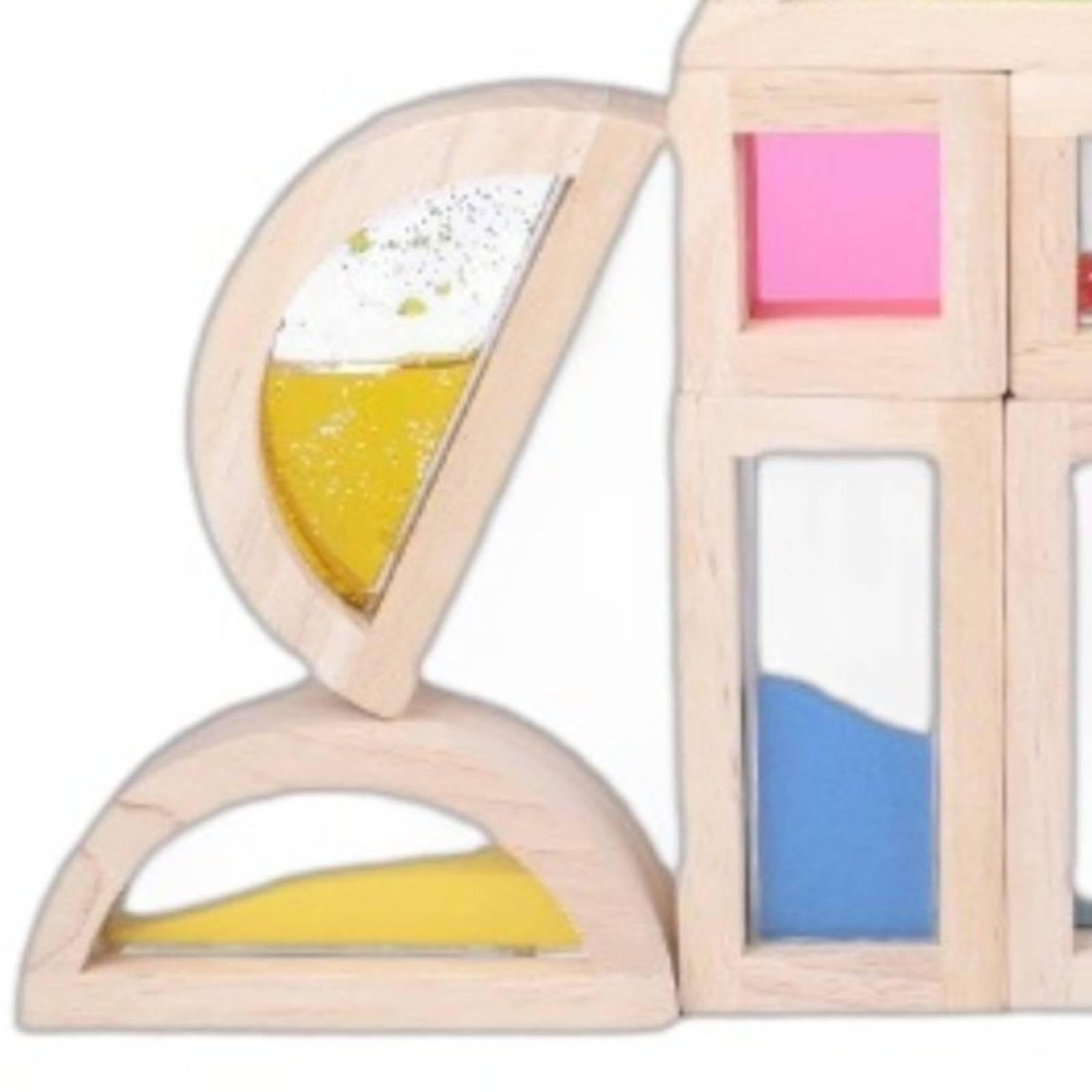 Blocchi di Legno da Costruzione, Blocchi Arcobaleno, Educativi per L'apprendimento Prescolare, Arcobaleno per Bambini