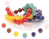 Vista 29 de Cuentas de piedra natural de 6 mm de lava negra pulidas y redondas, cuentas lisas de piedra preciosa para hacer joyas 15 pulgadas (lava negra, 6 mm)