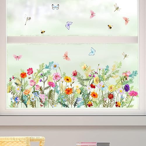 Miniatura 8 de Spring Summer Window Cling Sticker Decorative Window Sticker Murals Window Glass Display Decoration