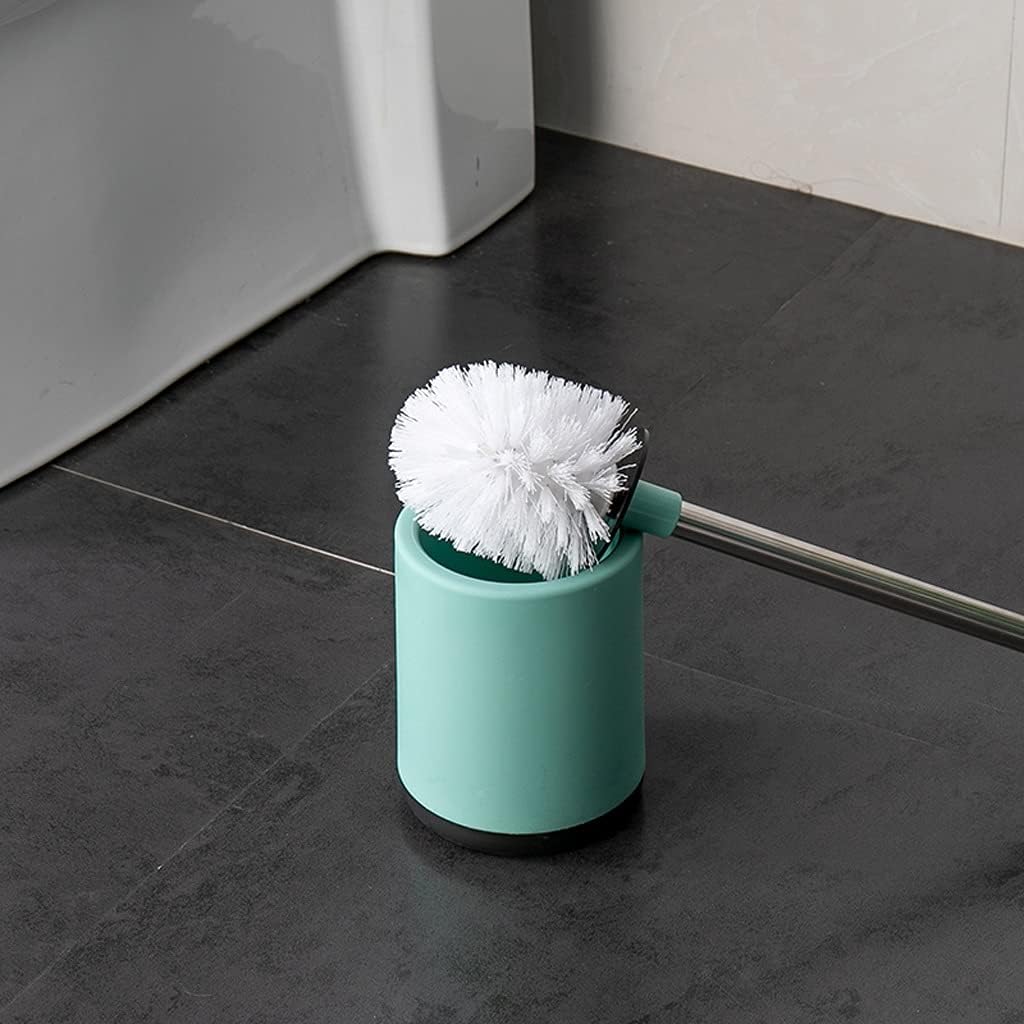Toilet Brush Holder Household Wall-Mounted Toilet Bowl Brush Stainless Steel Long Handle Toilet Cleaning Brush Bathroom 360° Cleaning Brushs Set Toilet Brush and Holder (Mug)