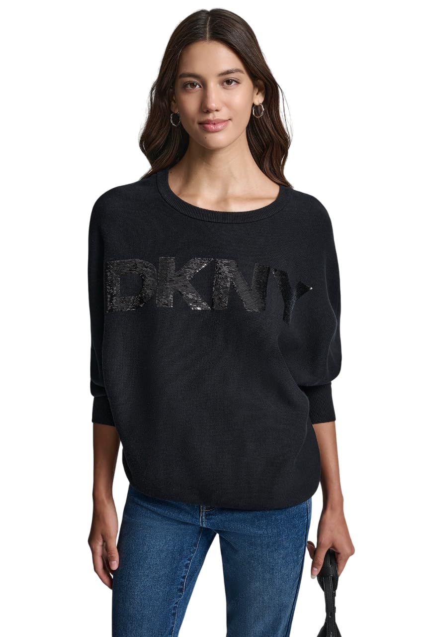 Womens Long Sleeve Crew Neck Logo Sweater