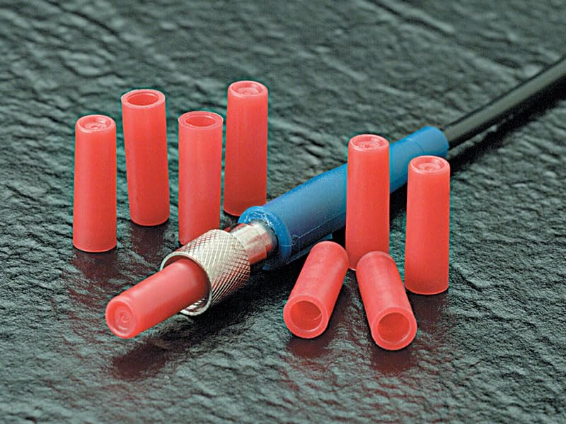 Image of Caplugs SC-3 SC Series - Plastic Sleeve Cap for Tube Ends, 10 Pack, Red LD-PE, 3.000 inch W x 1.00 inch L Threaded and Non-Threaded Tubing, Rods, Masking, Painting, Plating, Grit-Blasting (99394803)