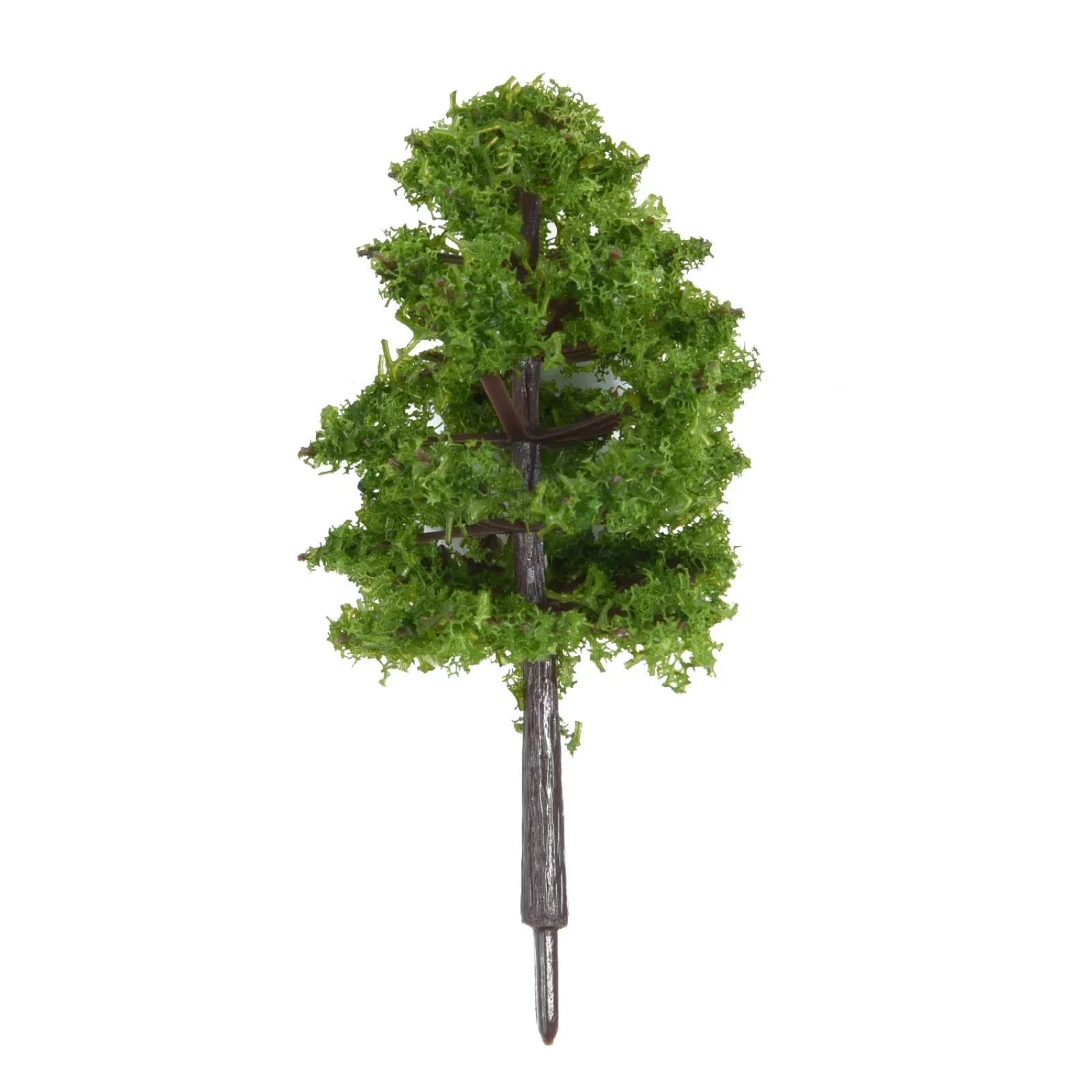 Forniture per diorama, 70 pezzi, 9 cm, in plastica, modellini di treno, albero in miniatura artificiale, decorazione ferroviaria, accessori per edifici e paesaggi