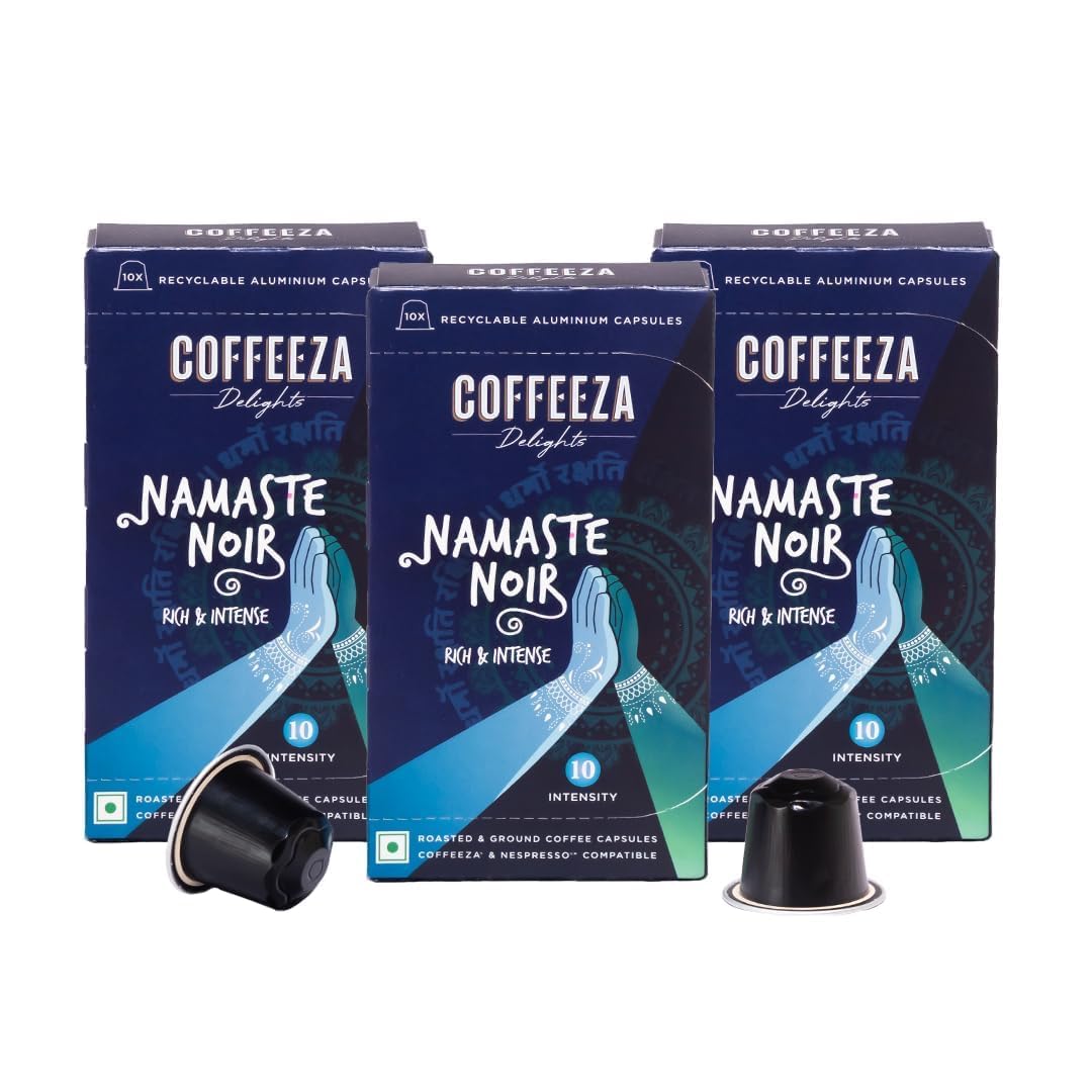 Coffeeza Delights Namaste Noir Coffee Capsules (Budget-Friendly) Nespresso® Compatible Coffee Capsules | 30 Coffee Pods (B0D5HKJN8B) Amazon Price History, Amazon Price Tracker