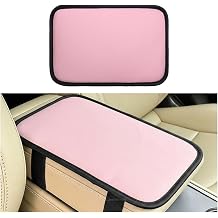 Car Center Console Cover, Comfortable Vehicle Armrest Seat Box Protector, Automotive Interior Middle Console Protection Cushion Pad, Universal Fit Pink