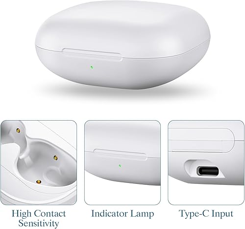 Miniatura 2 de Jinstyles Funda de carga inalámbrica compatible con Beats Fit Pro, cargador portátil de repuesto con botón de sincronización de emparejamiento