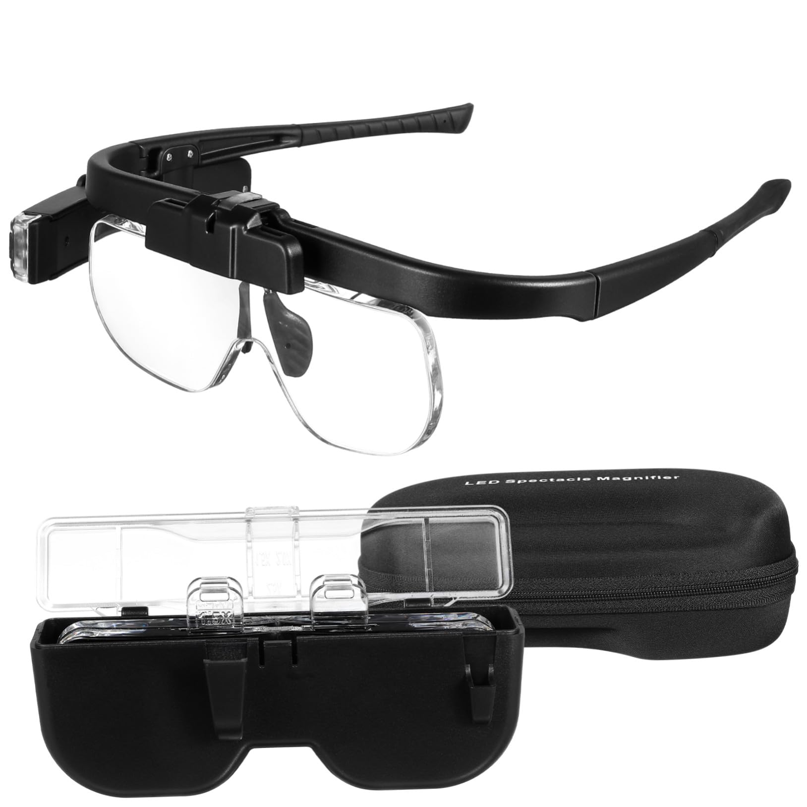 Loupe à Éclairage LED Rechargeable en Abs Acrylique