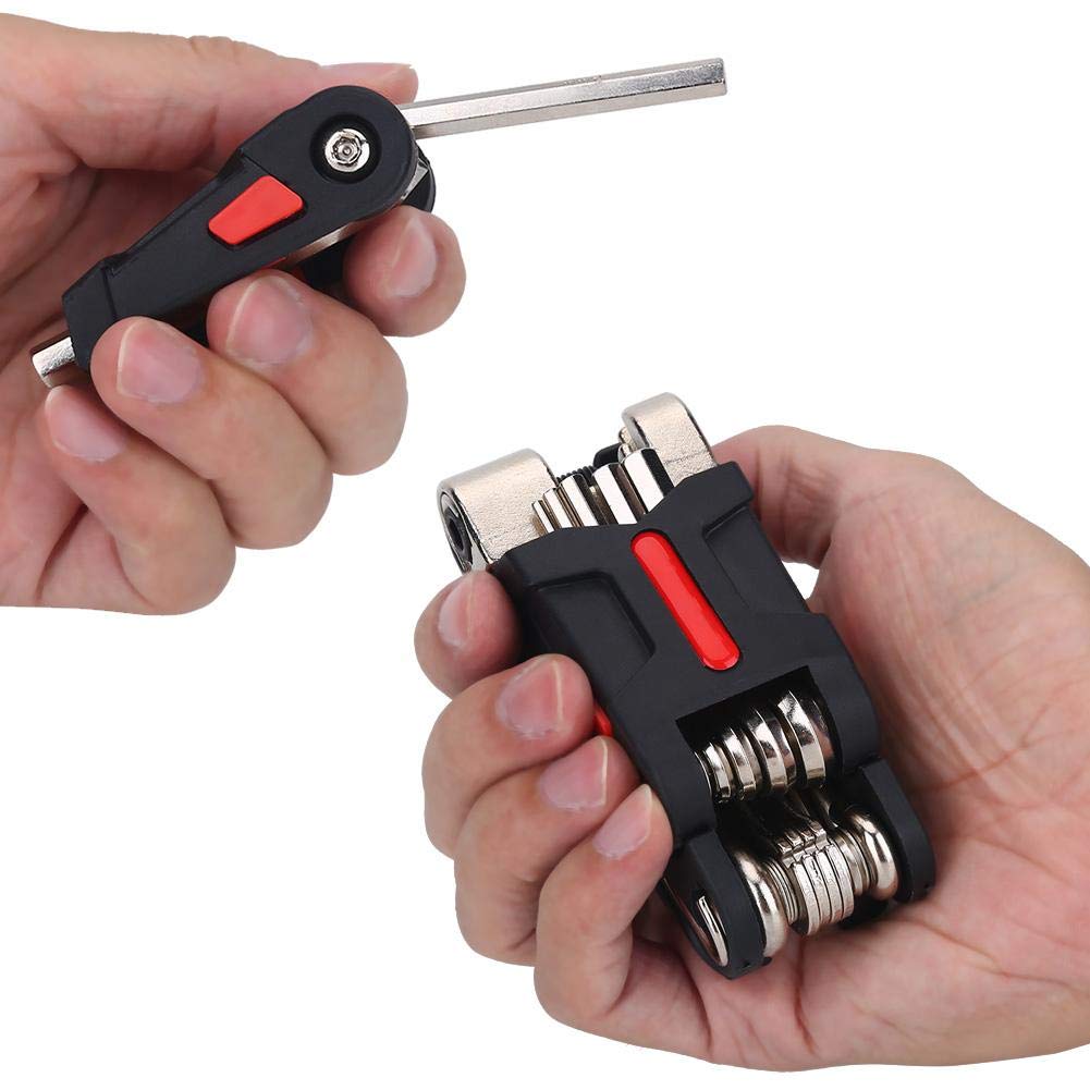 fahrrad multitool,Fahrrad Multifunktionswerkzeug, Multitool Fahrrad, Fahrradreparaturwerkzeug, 16 in 1 Fahrrad Mountainbike Multifunktionsreparatur-Wartungswerkzeug-Set-Kit
