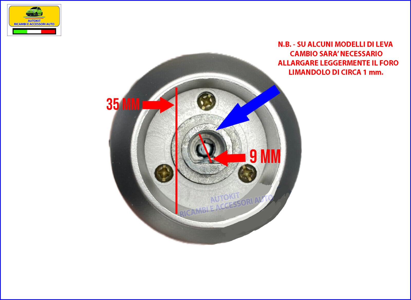 Ghiera Leva Cambio Compatibile Cuffia Leva Cambio Lancia Ypsilon Y III - Compatibile Con Modelli Dal 2011 Cuffia Cambio Lancia Ypsilon