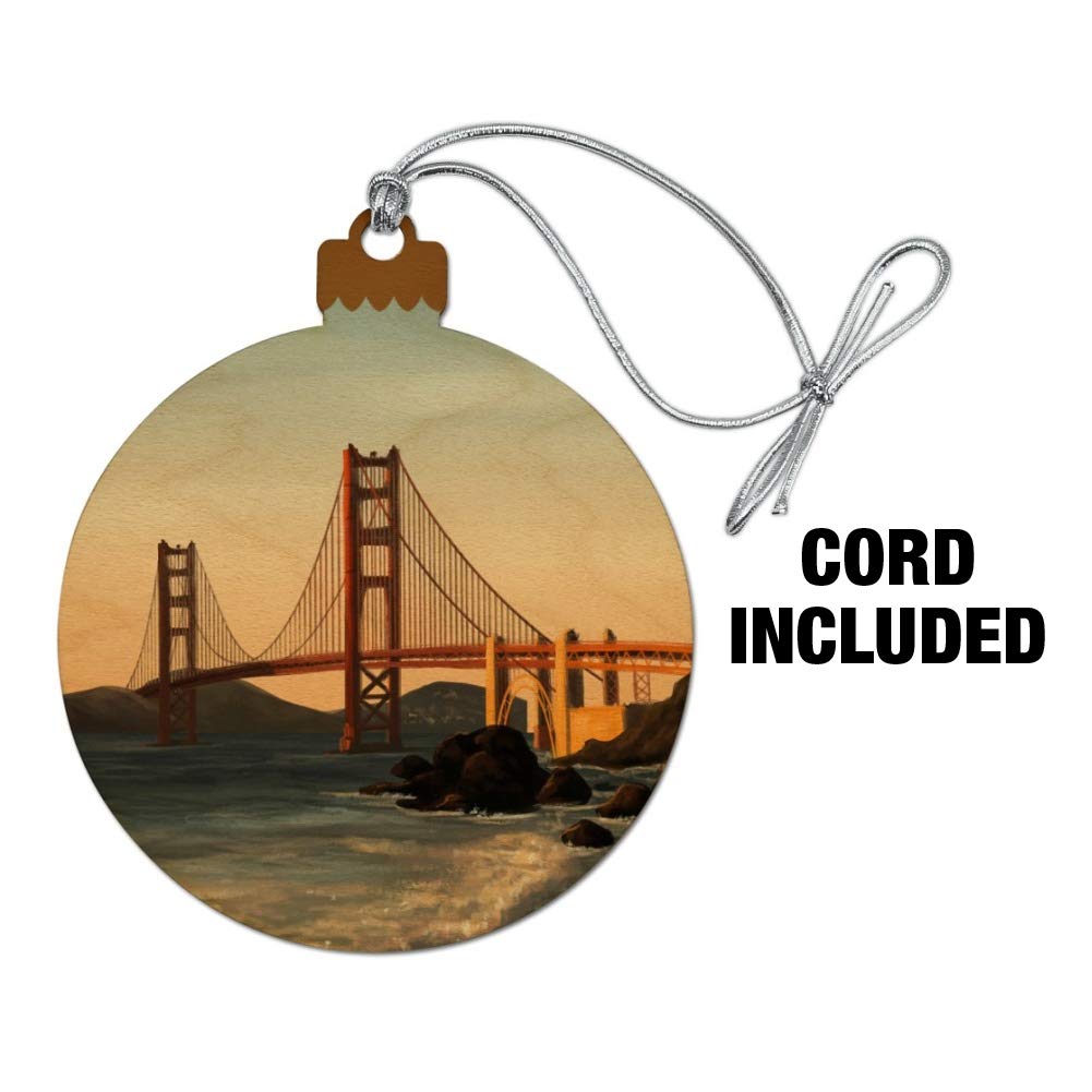GRAPHICS & MORE Golden Gate Bridge San Francisco Wood Christmas Tree Holiday Ornament