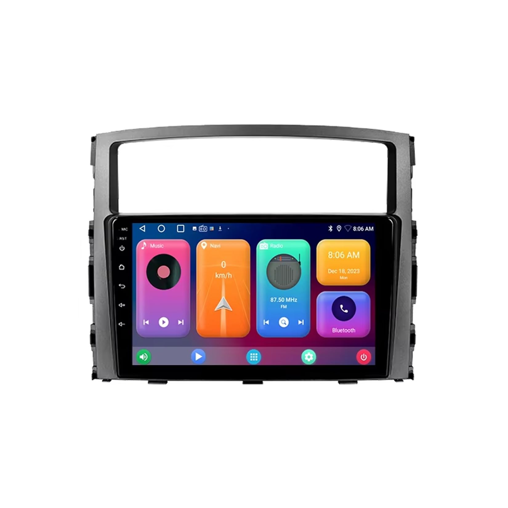 Android 9 Inch Touchscreen Car Radio Stereo for Mitsubishi Pajero 4 V80 V90 2006-2024 with Carplay Android Auto GPS Navigation with BT 4G/WiFi USB Mirror Link FM Auto Parts(6+128G)