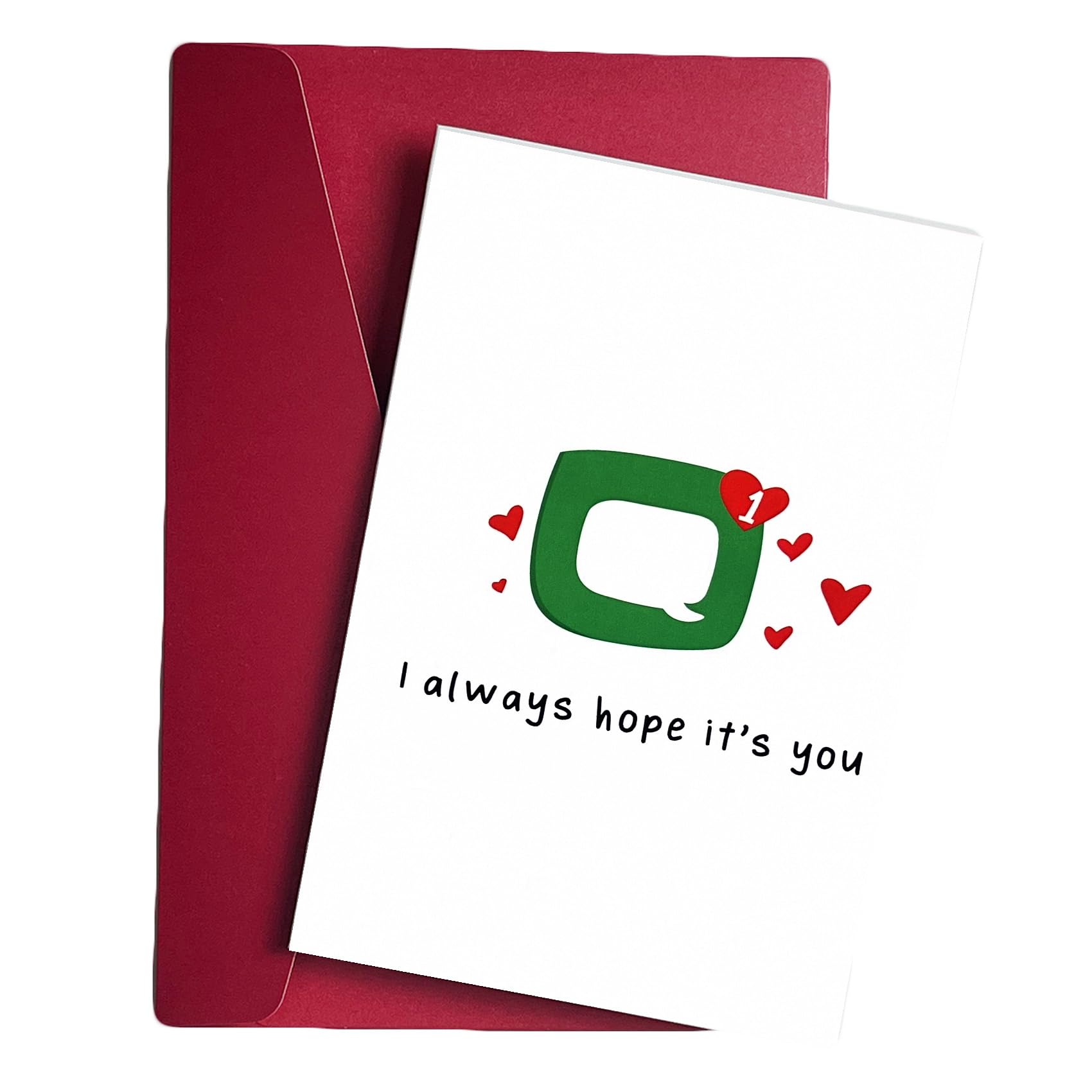 Kongwa Anniversary Card, Her Him/Girlfriend Wife/Husband Boyfriend, Friendship Thank You Birthday Romantic Greeting Card (I always hope it's you)