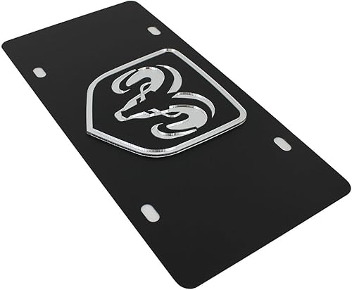 Miniatura 3 de Eurosport Daytona - Compatible con placa de matrícula enmarcada Dodge Ram en acero negro