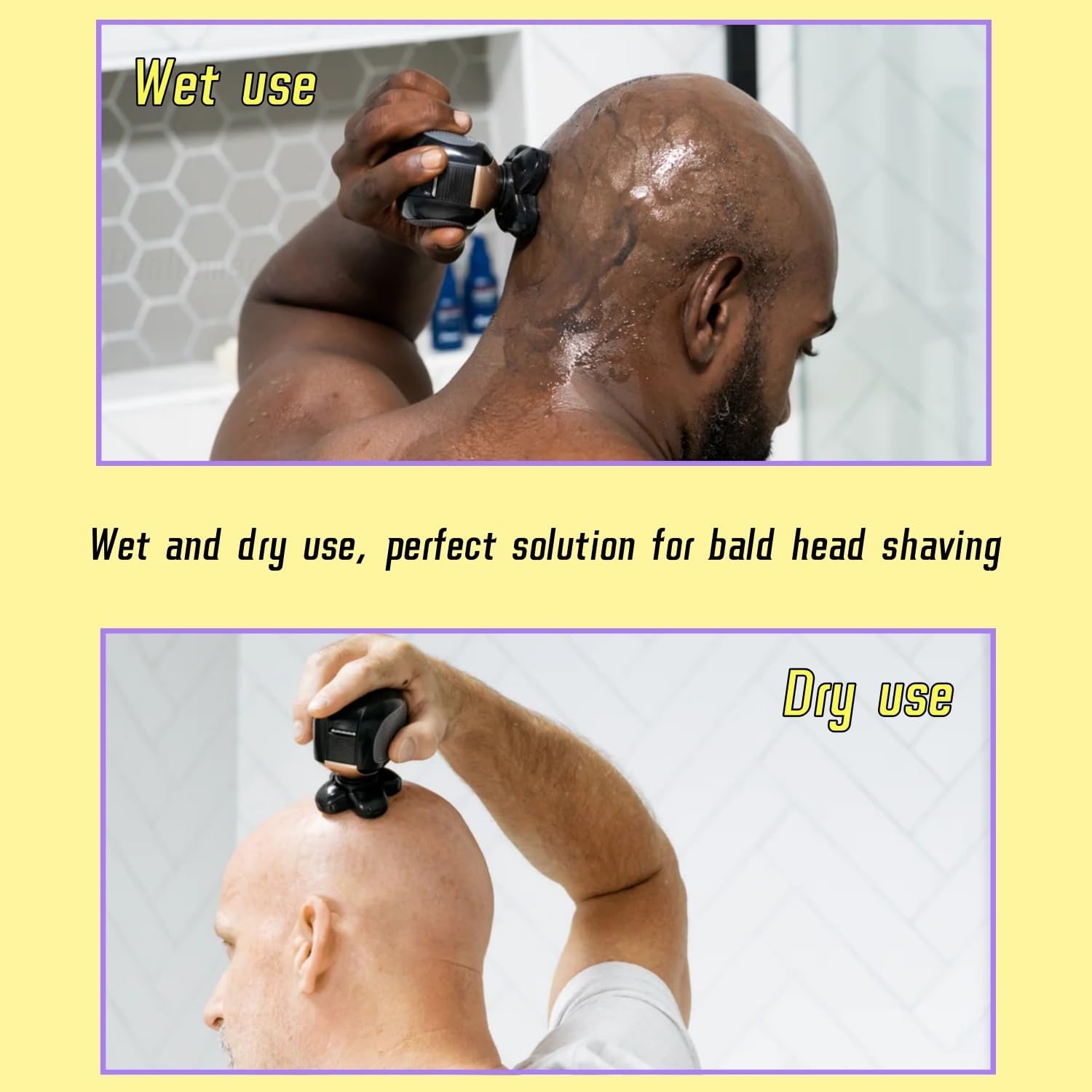 5PCS Freebird-Compatible Head Shaver Replacement Heads, 5-Cutter Waterproof Blades